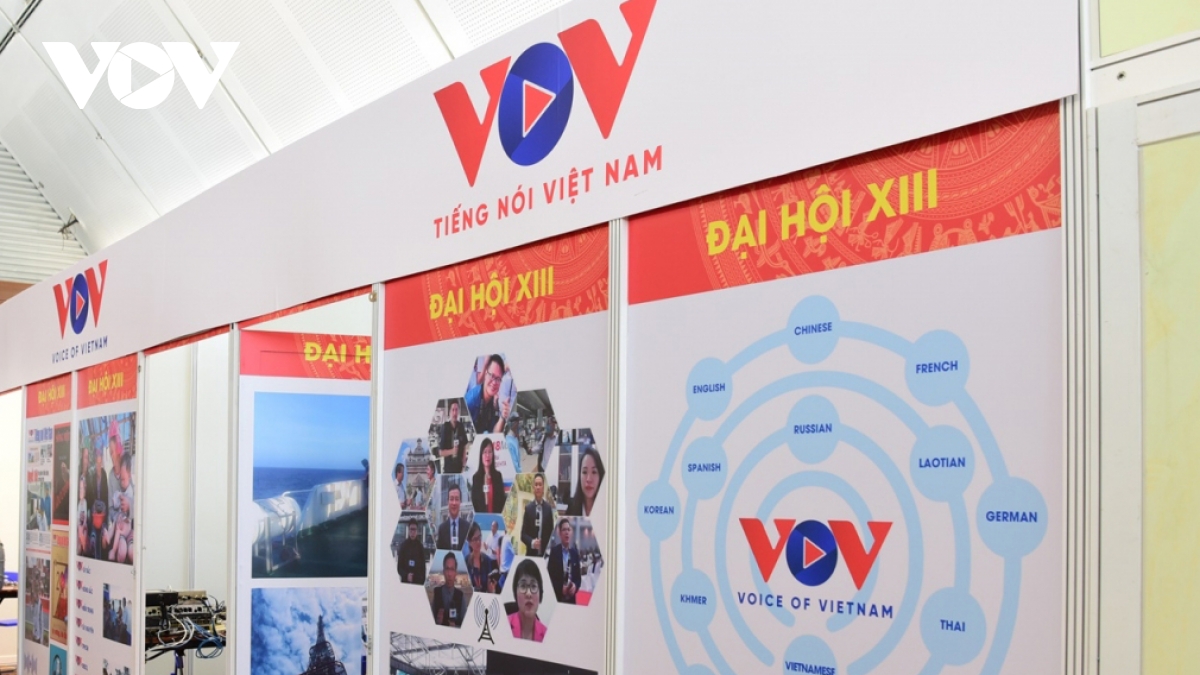 A view of VOV’s press centre area ahead of 13th National Party Congress